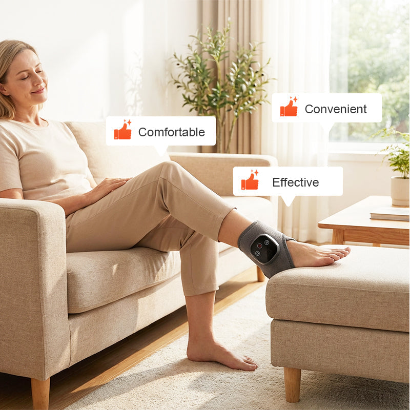 Value Bundle: Portable Ankle Massager with Heat & Vibration + Gua Sha Board