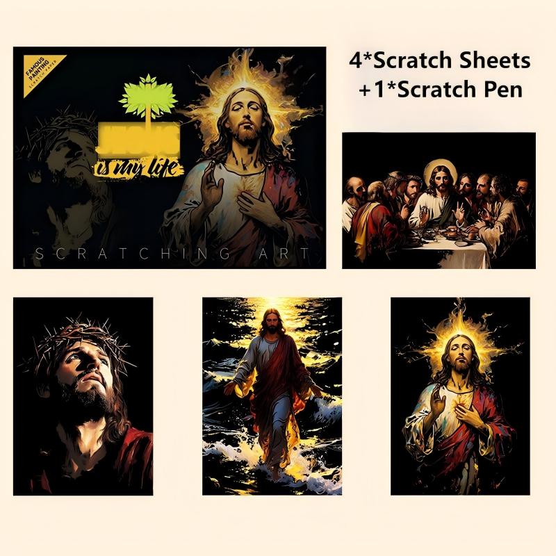 Scratch Art Painting Kit for Adults