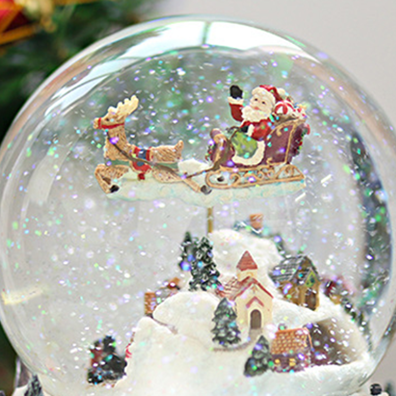 🎅 Illuminated Musical Rotating Christmas Snow Globe