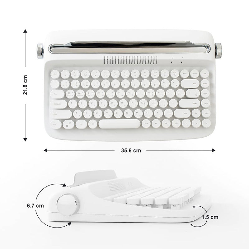 ACGAM ACTTO B303 Typewriter Retro Bluetooth Membrane Keyboard