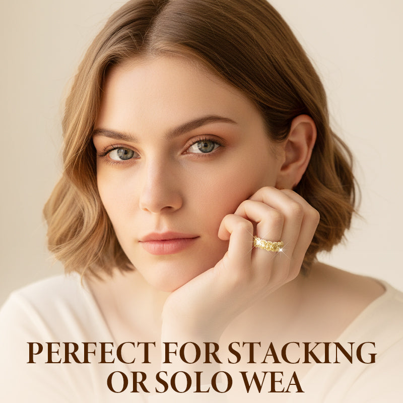 Full Circle Sparkling Zircon Fashion Ring