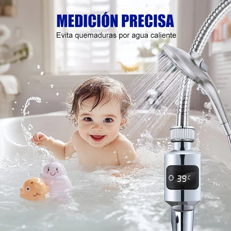 High-Accuracy LED Shower Thermometer