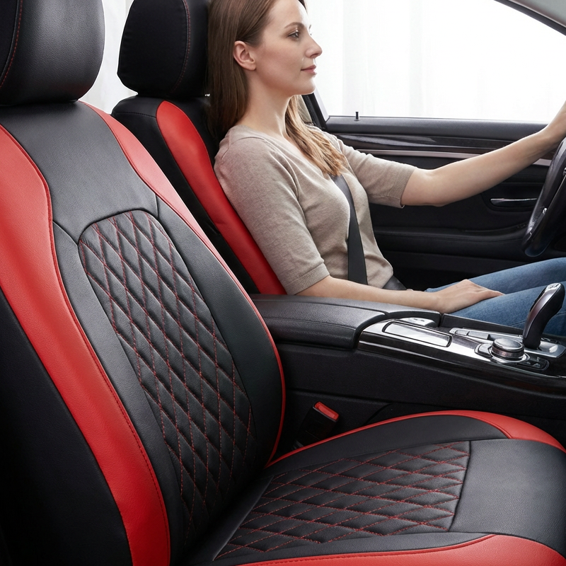 📢📢50% OFF !!!⏰🚗9-Piece Universal Fit Leather Car Seat Cover Set