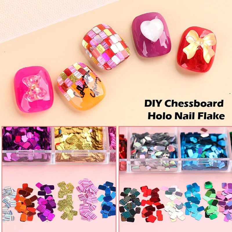 ✨50% OFF NOW! 🔥12-Color Square Glitter Nail Art Sequin Set🎉
