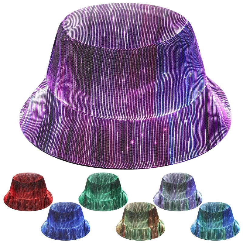 ⏳Time-Limited Special⏰| Glowing Fiber Optic Bucket Hat | Light Up the Night