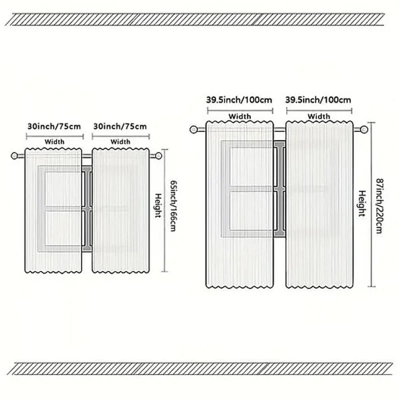 🎄Christmas Window Curtains 2-Piece Set for Home Decor