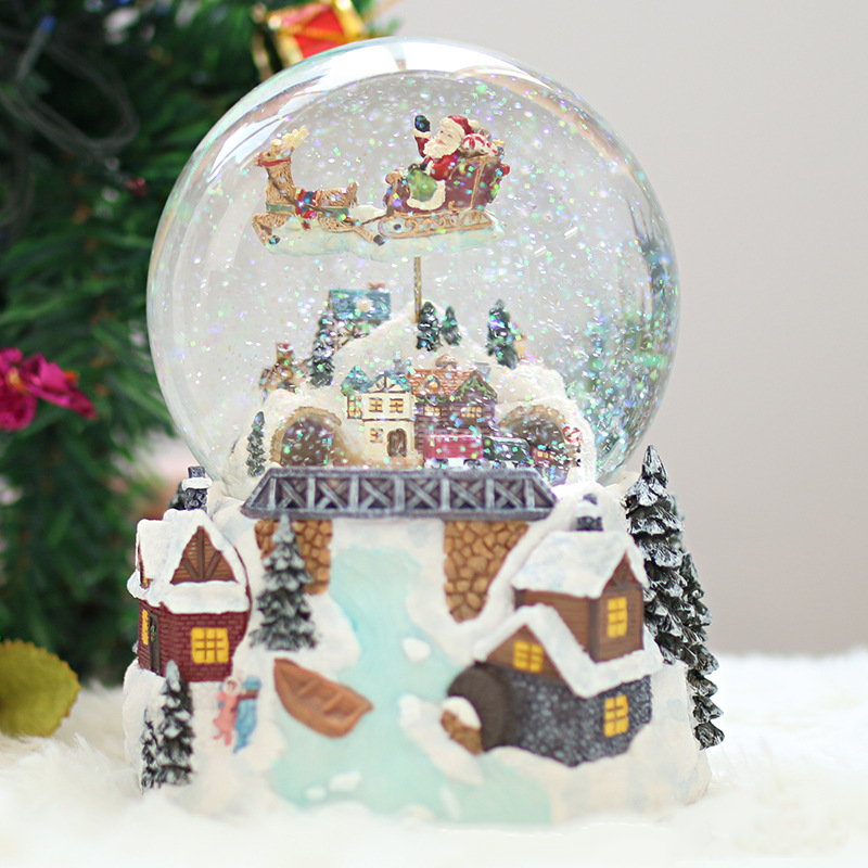 🎅 Illuminated Musical Rotating Christmas Snow Globe