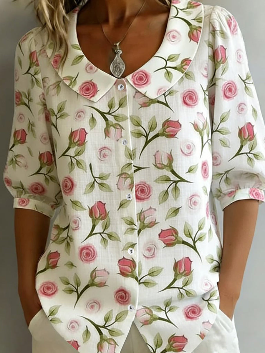 Women's Floral Print Casual Shirt