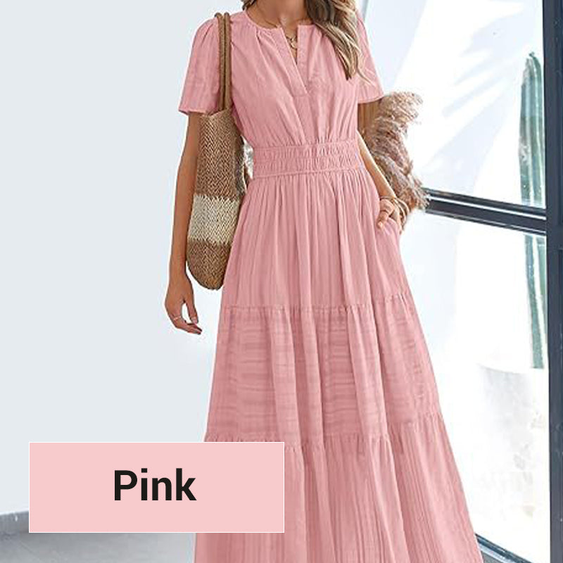 💕SPRING HOT SALE 50% OFF💕Women's Boho Chic Smocked Waist Maxi Dress