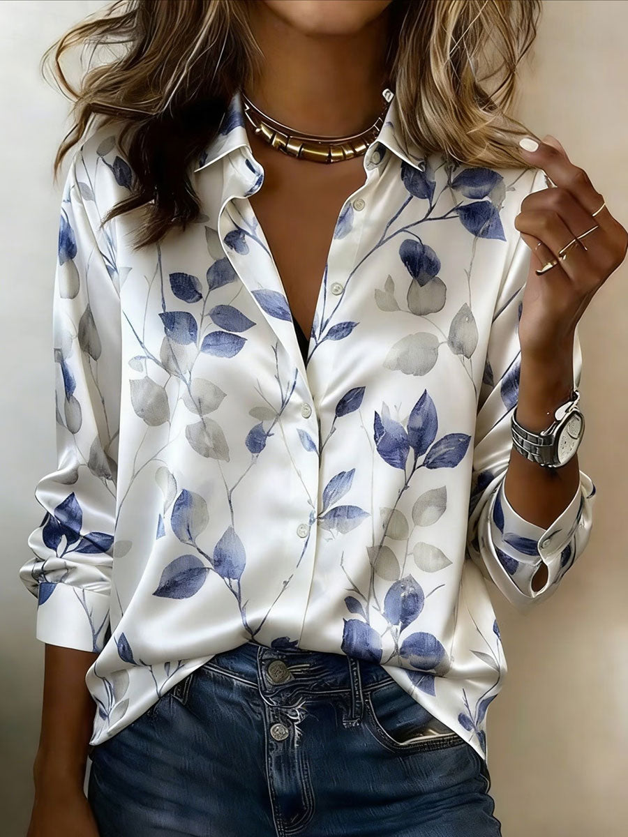 Women's Floral Art Print Casual Shirt