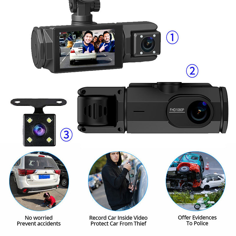 ⏰🚗HD 1080p Car Recorder with Reverse Camera