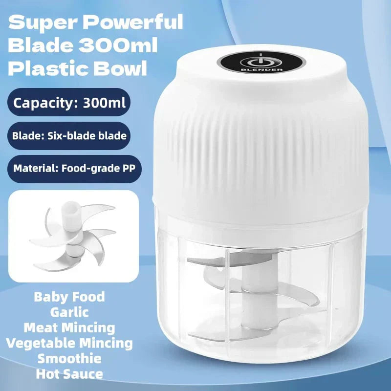 📢📢50% OFF !!!⏰Cordless Mini Electric Garlic Chopper – Powerful & Efficient, Easy Clean & Perfect for Kitchen 🔪