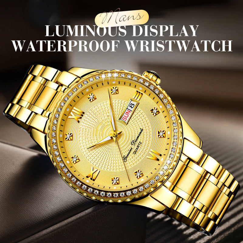 Men's Luminous Display Waterproof Wristwatch