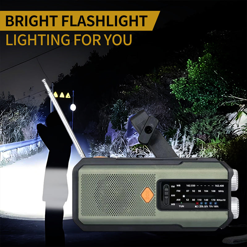 📢📢50%  OFF !! ⏰Solar Hand-Crank Emergency Weather Radio