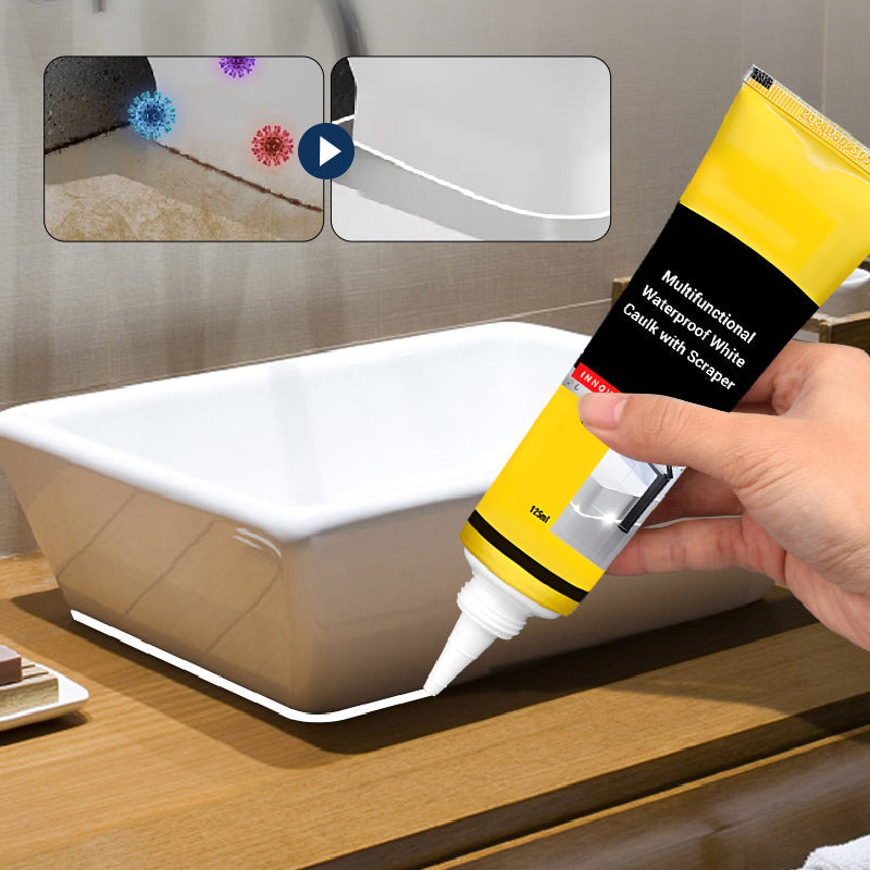 ⏰️Limited Time 50% Off! Waterproof Caulk with Scraper – 95% Users Choose!
