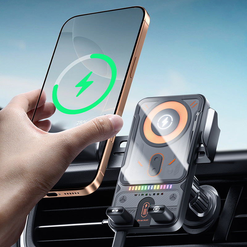 🚗 50% OFF NOW! 📱 2-in-1 Car Phone Holder & Wireless Charger – 360° Rotation, Strong Grip & Fast Charging 🔋