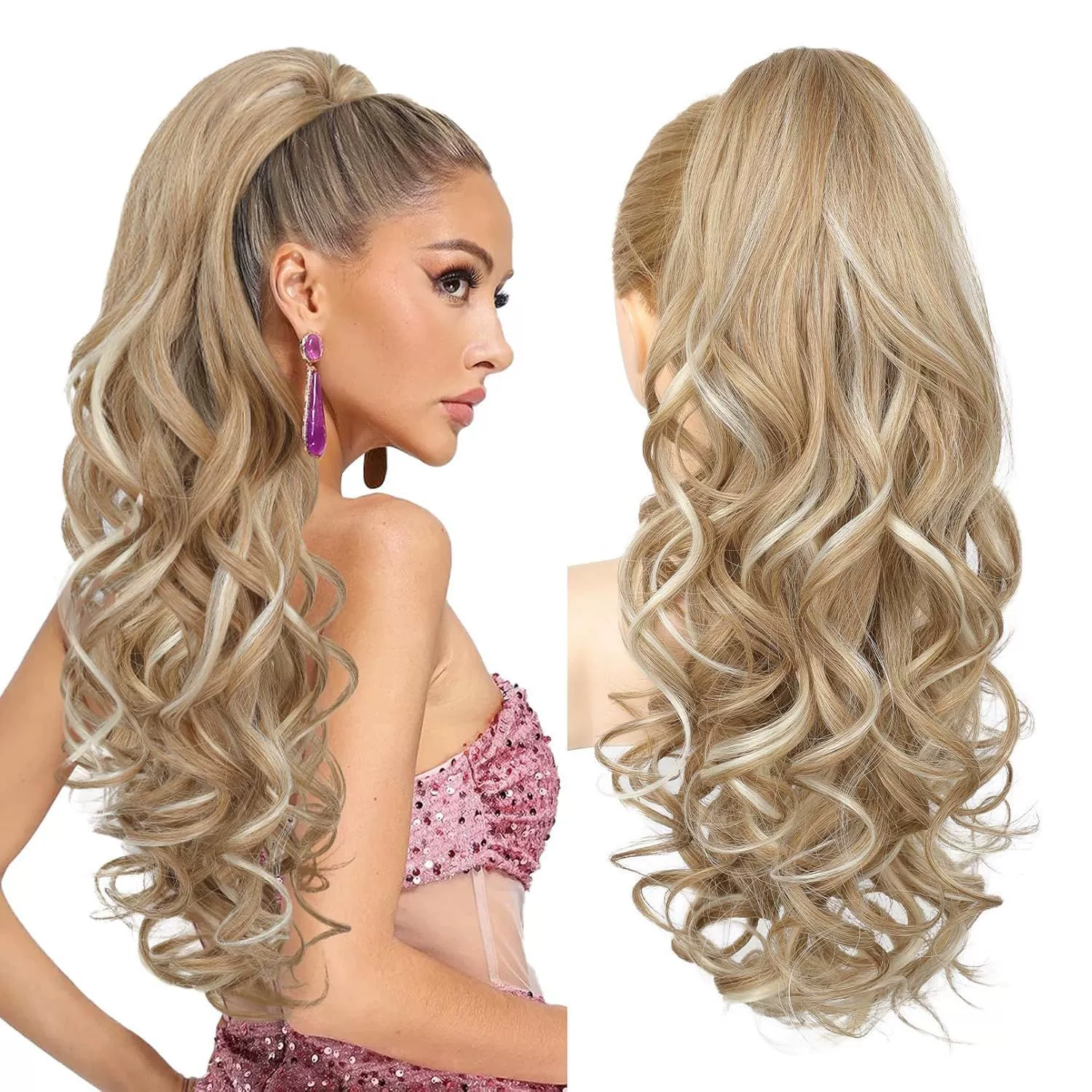 💜New Arrival💜Clip-on Wavy Ponytail Extension