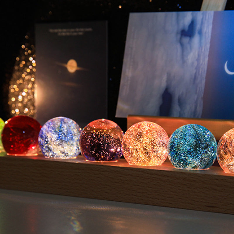 Glowing Starry Sky Glass Sphere Decor