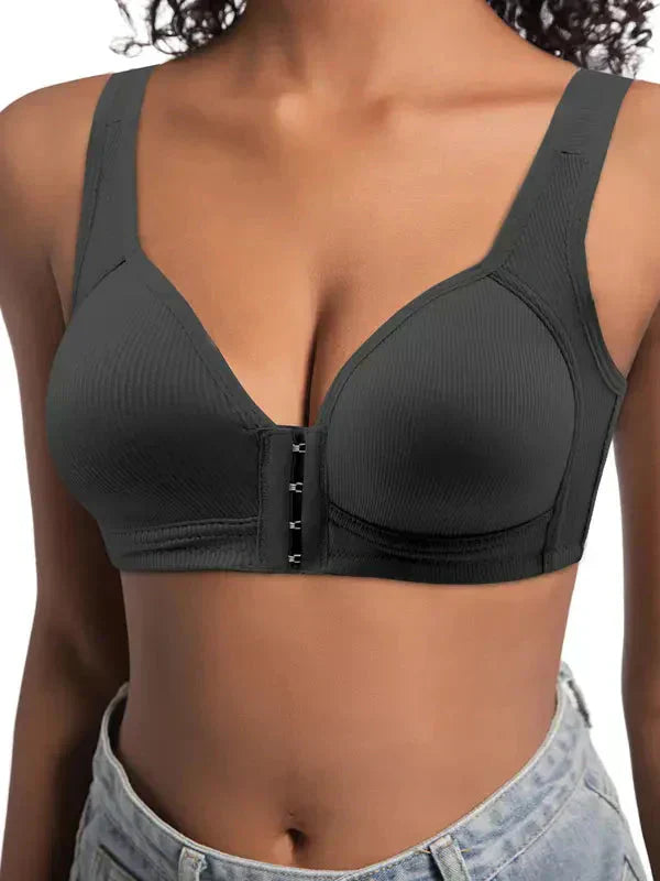 ⏰ Now only 50% off!❤️Adjustable Front Closure Push-Up Bra Wire-Free, Seamless & Side Support for Daily Wear, Spring-Summer Comfort
