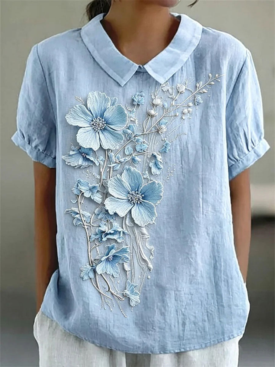 Women's Floral Art Print Casual T-Shirt