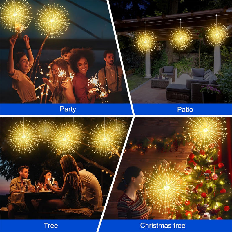 🔥While Supplies Last 40% OFF!🎉 Solar Firework String Lights for Yard & Parties