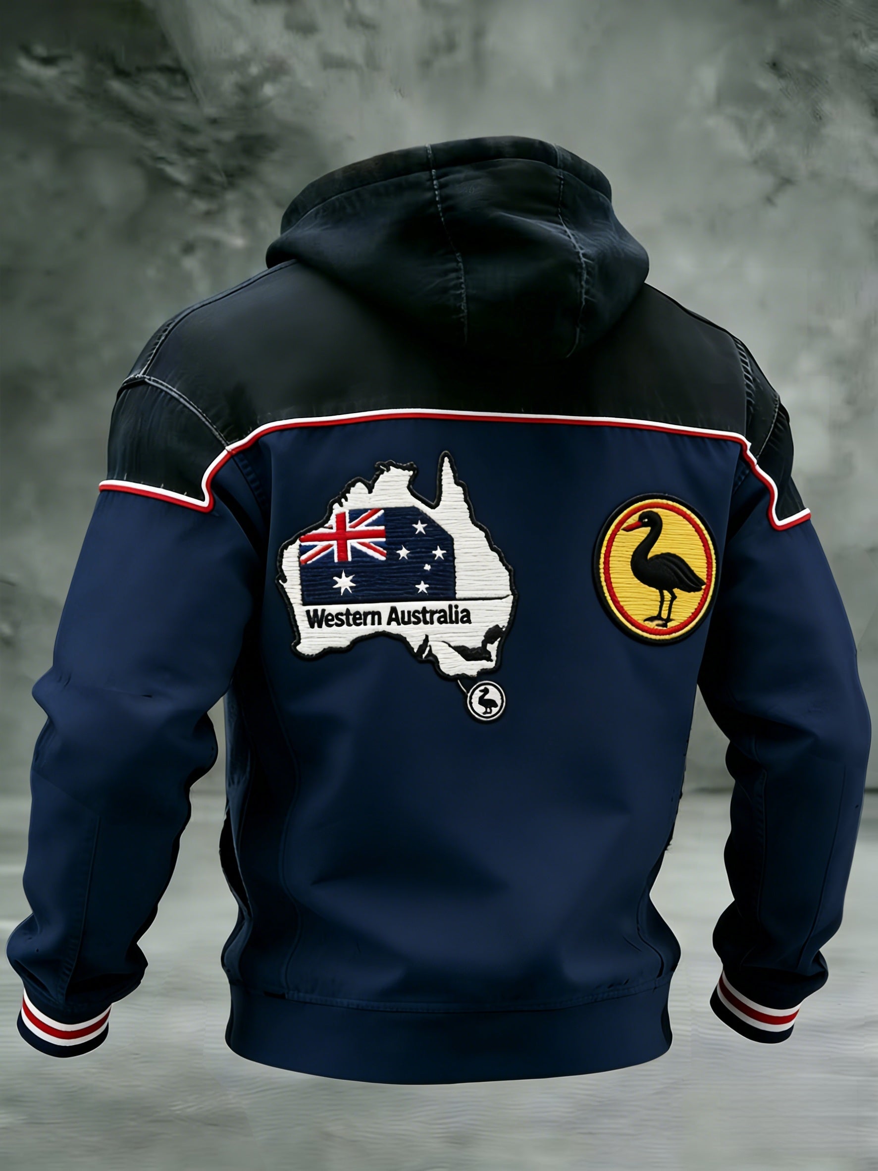 Men's Western Australia Day Printed Hooded Sweatshirt