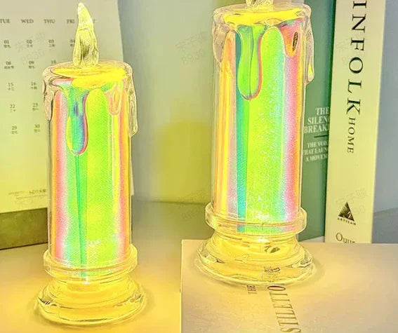 🎁LED Crystal Candle Lights- Romantic Tabletop Night Lights