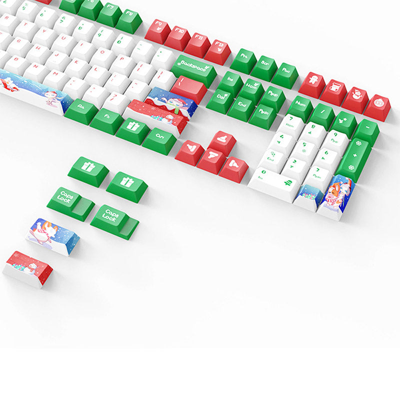 ACGAM Christmas Snowman PBT Cherry Profile Keycap Set 132 Keys