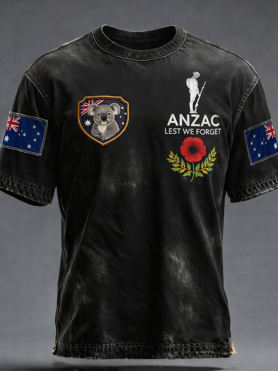 Retro Australian Art Print Casual T-Shirt