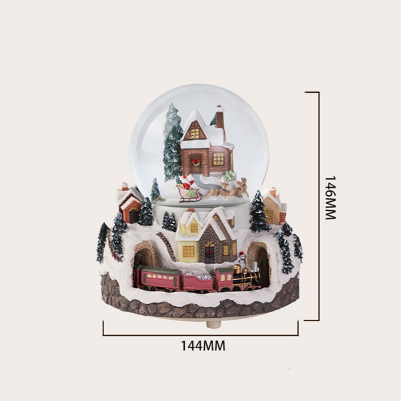 🎅 Illuminated Musical Rotating Christmas Snow Globe