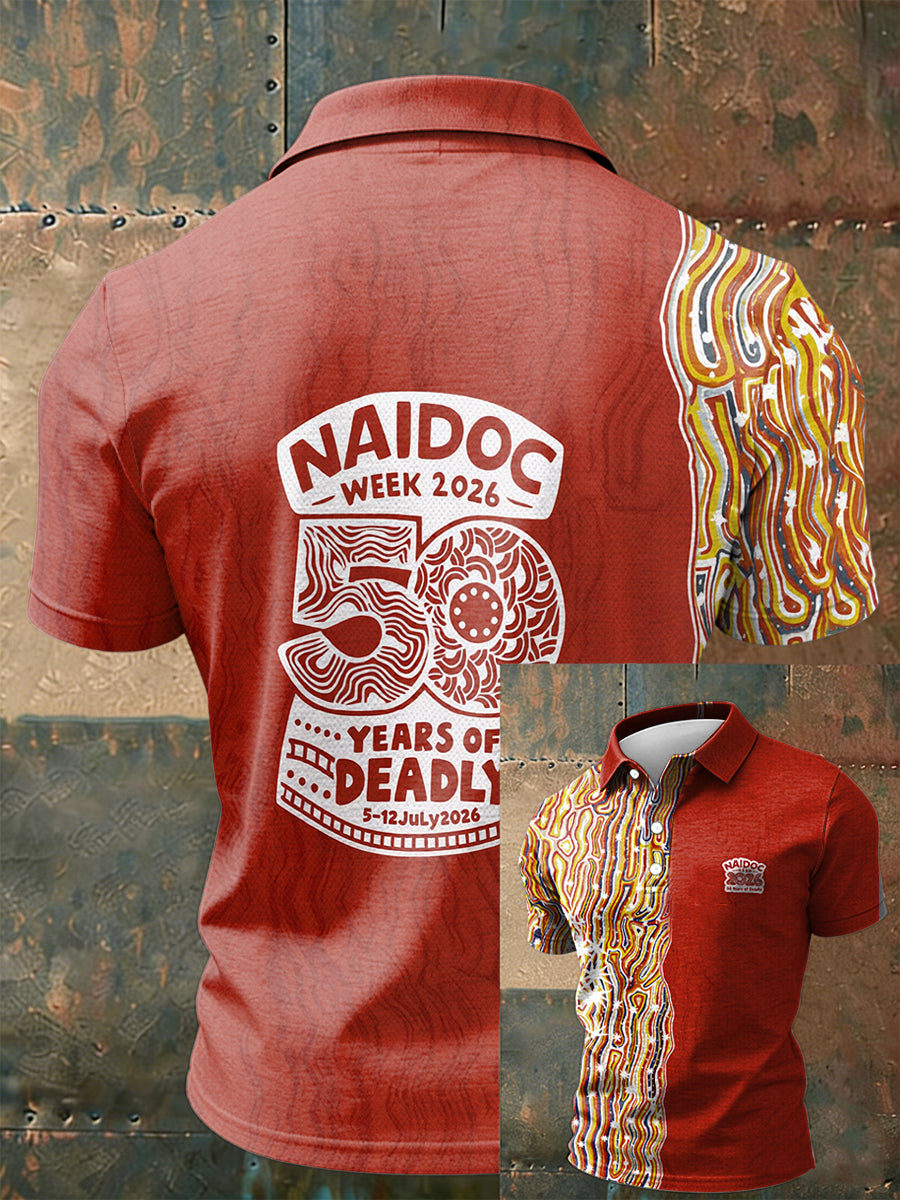Men's AU Aboriginal Culture Printed Casual Tops