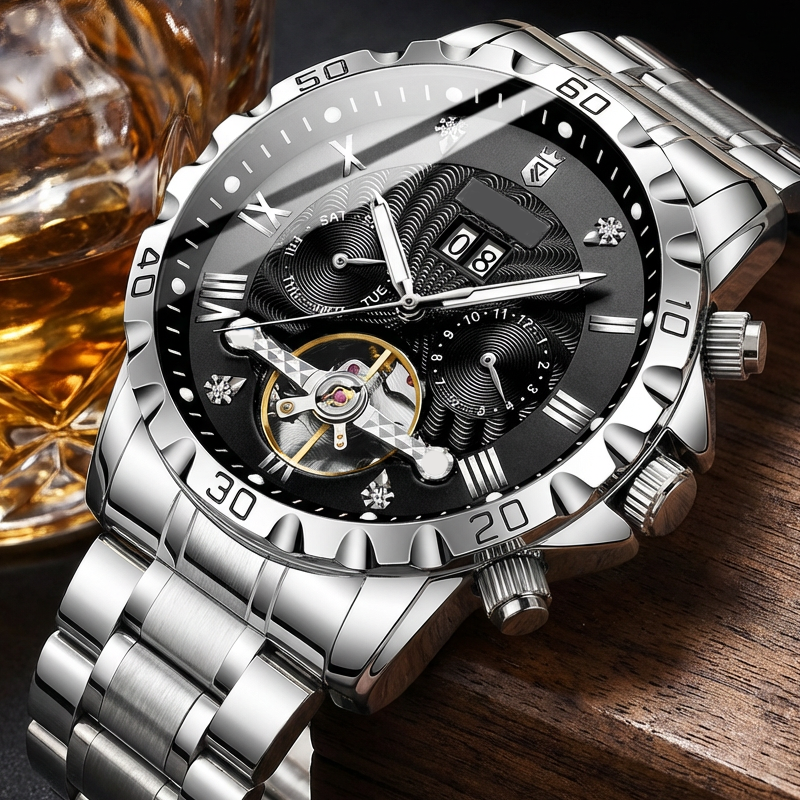 Men's Skeleton Automatic Mechanical Watch