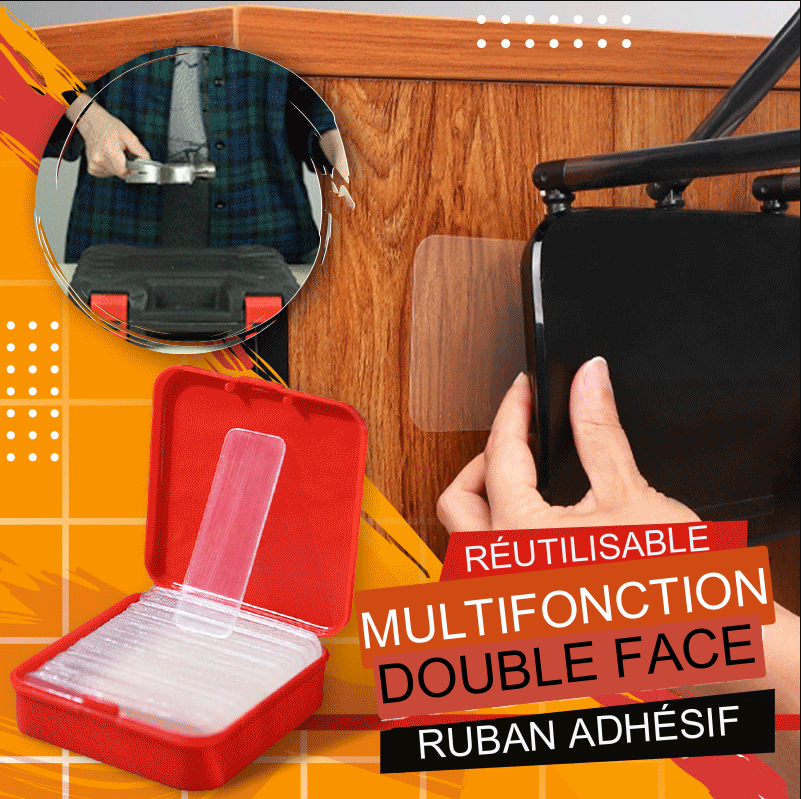 Ruban adhésif double-face multifonctionnel et réutilisable (60 PCS)