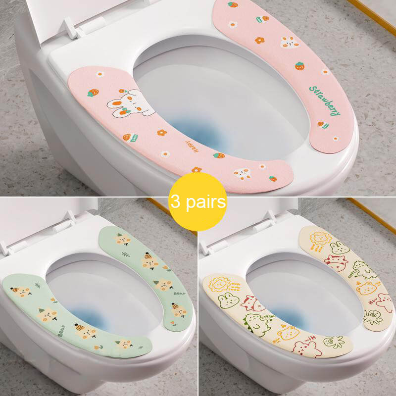 Self adhesive waterproof toilet seat cushion sticker