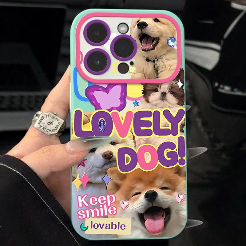 Coque de téléphone pour iPhone avec adorable chien