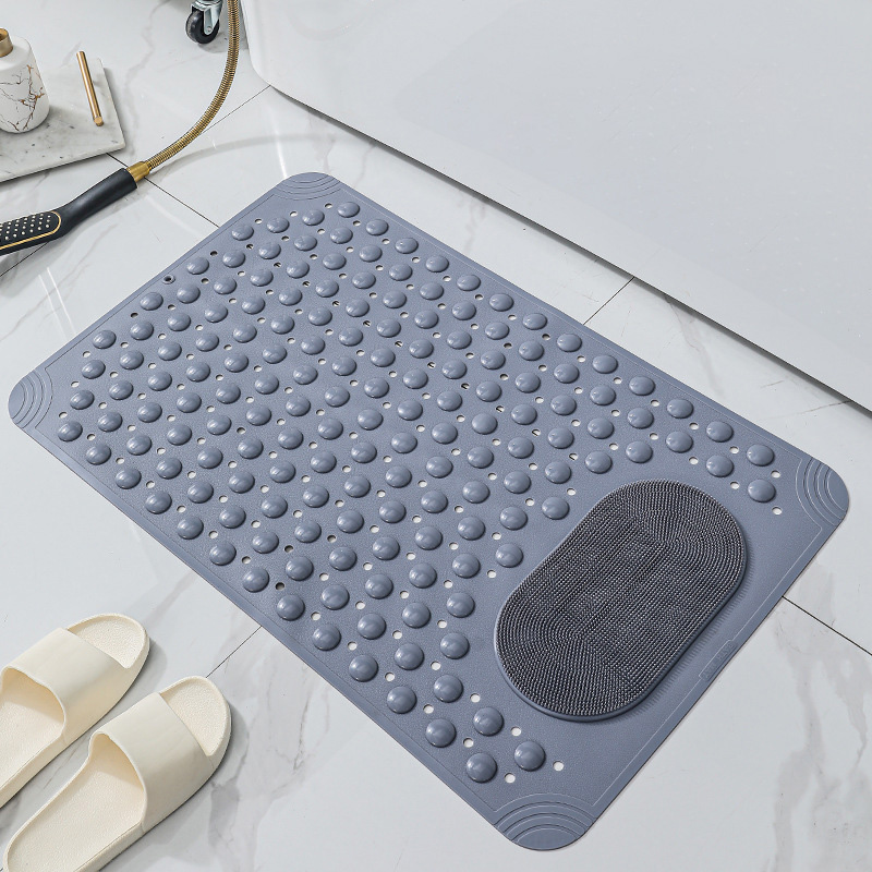 Bathroom Non Slip Massage Mat with Suction Cups and Drain Holes