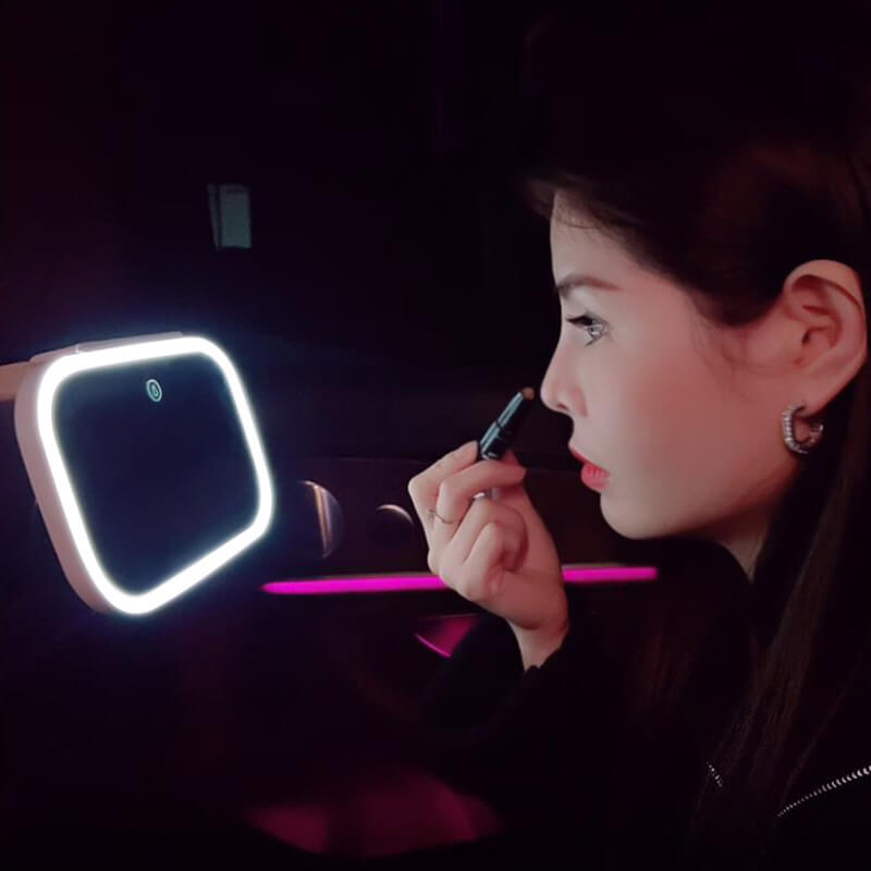 Pousbo® Espejo con luz LED para el maquillaje del parasol