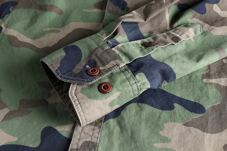 Chemises de cargo camouflage pour hommes