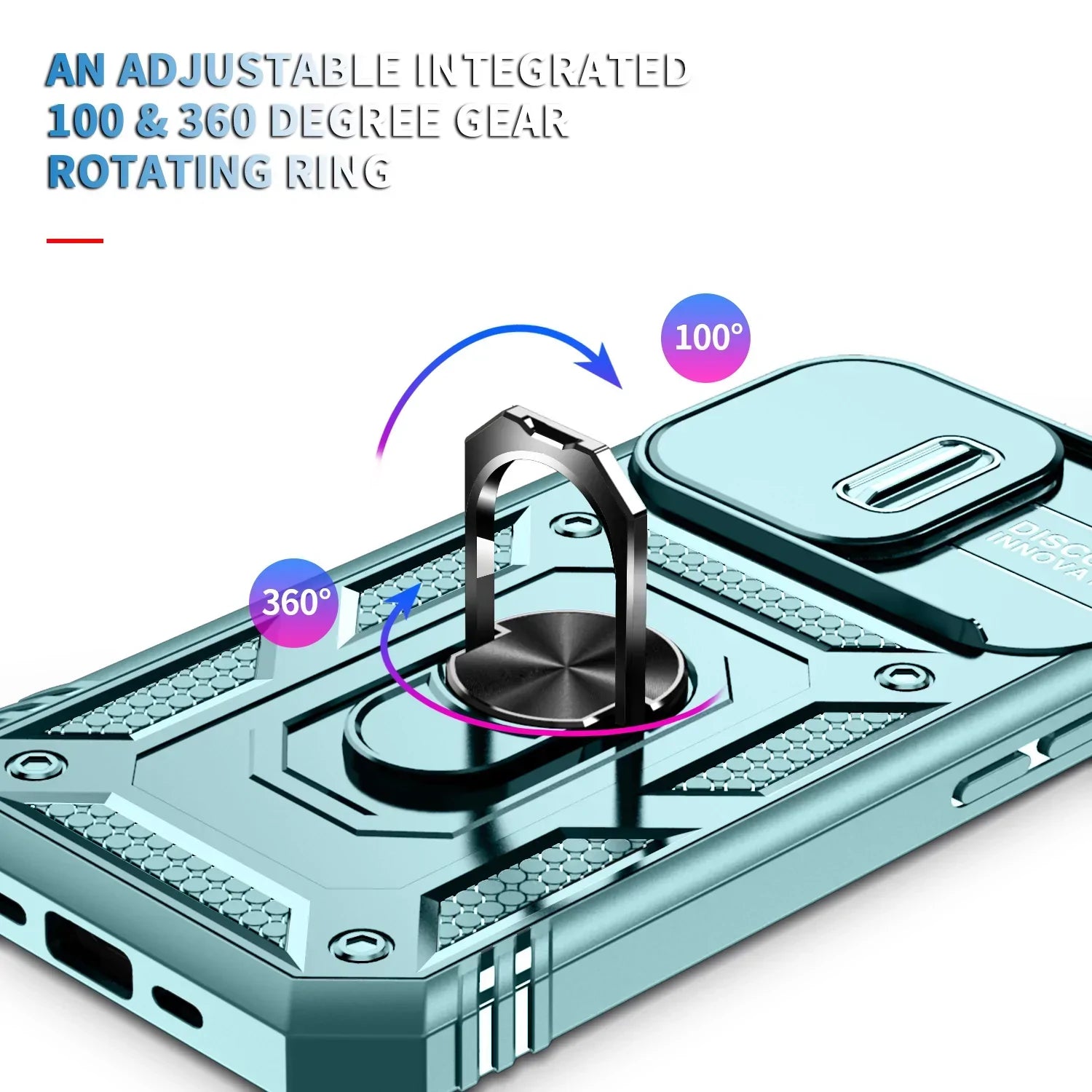 Étui pour téléphone 3-en-1 avec anneau magnétique pour voiture