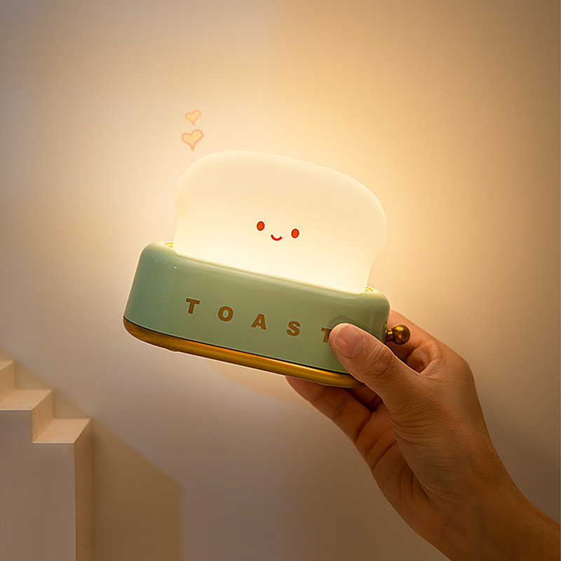 Cute Desk Decor Toaster Night Lamp