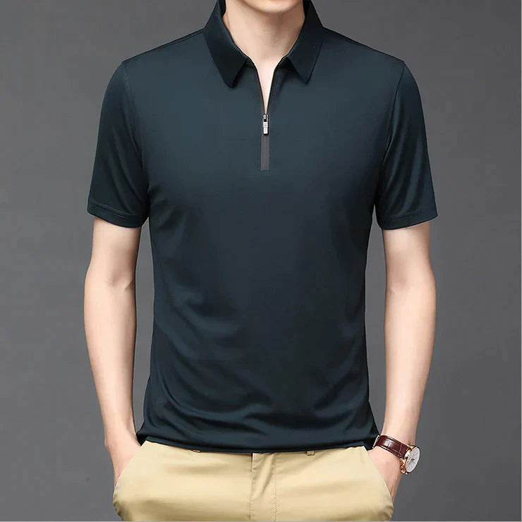 Fashion Men's Ice Silk Short Sleeve Shirt