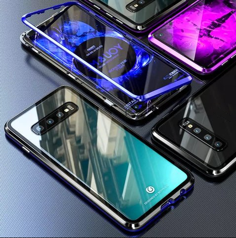 Coque magnétique en verre trempé double face pour Samsung
