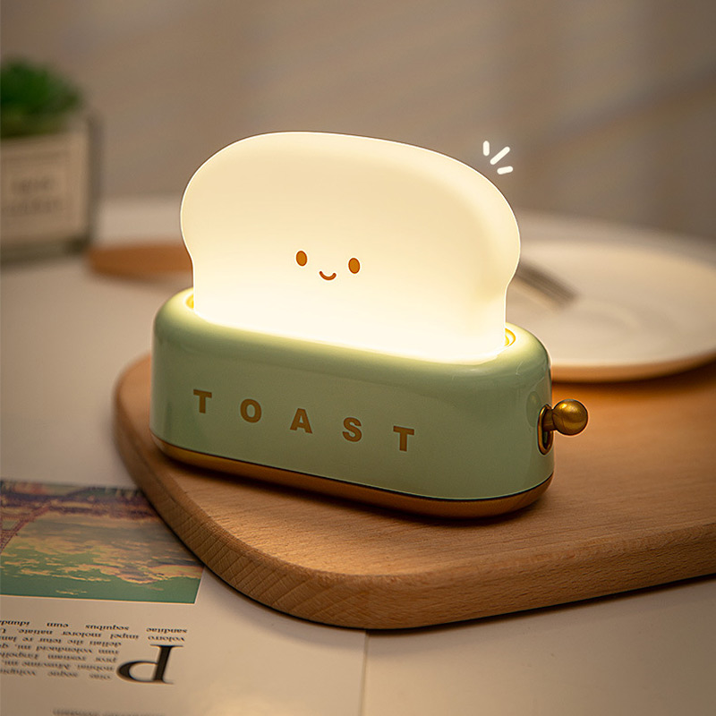 Cute Desk Decor Toaster Night Lamp