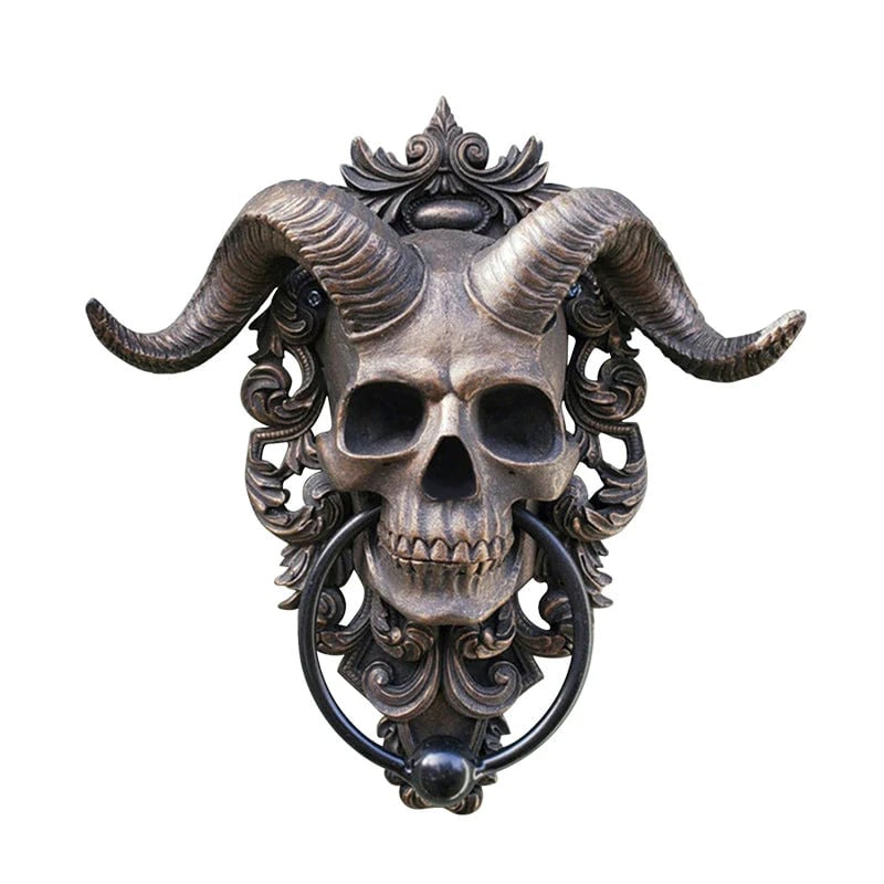 Devil Skull Sheep Head Door Knocker
