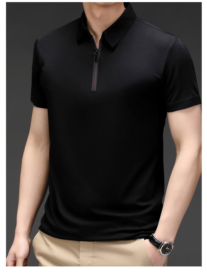 Fashion Men's Ice Silk Short Sleeve Shirt