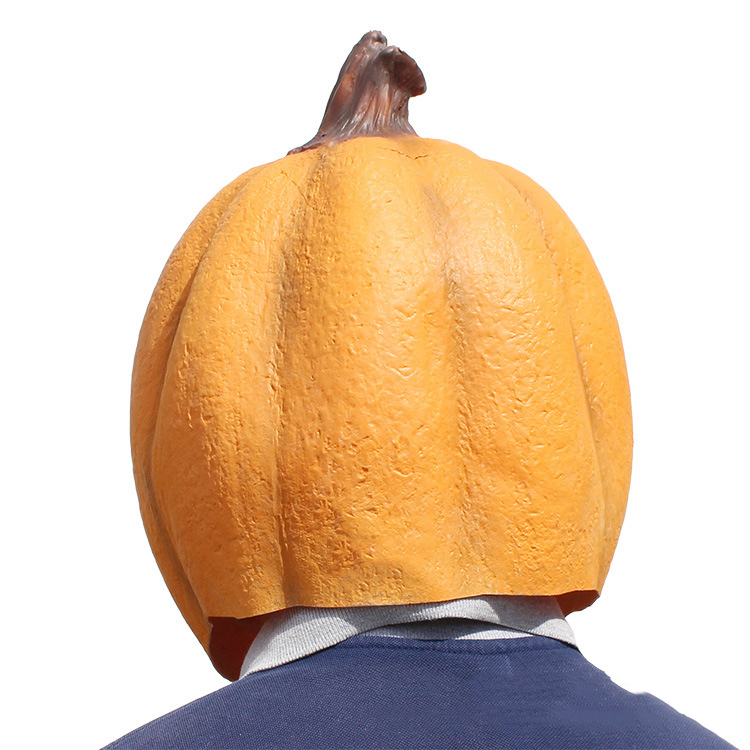 Halloween Costume Party Props Latex Pumpkin Head Mask 