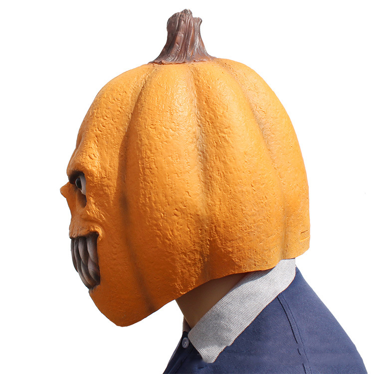 Halloween Costume Party Props Latex Pumpkin Head Mask 