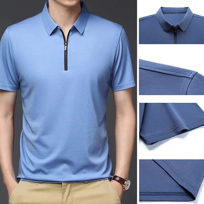 🔥Venta del día del padre🔥Camisa de seda a la moda para hombre (compre 3 envío gratis)