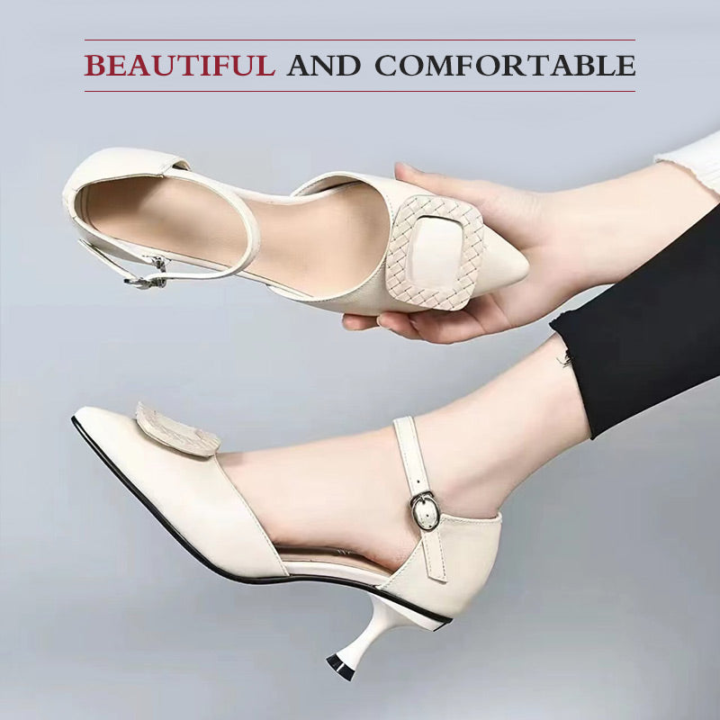Pointed Toe High Heel Closed Toe Sandals