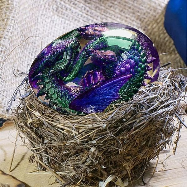 Oeuf de dragon de lave - Cadeau parfait pour les amoureux des dragons